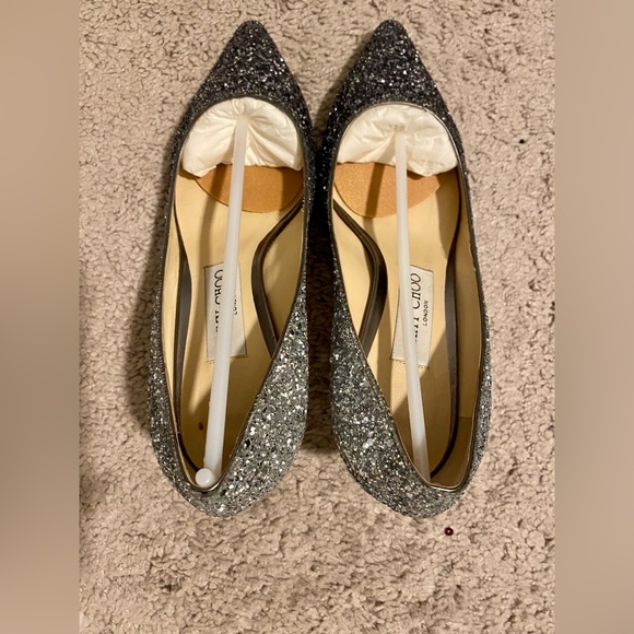 Jimmy Choo Romy 60 Navy/Silver gradient pair for sale! Barely worn. - Picture 8 of 10